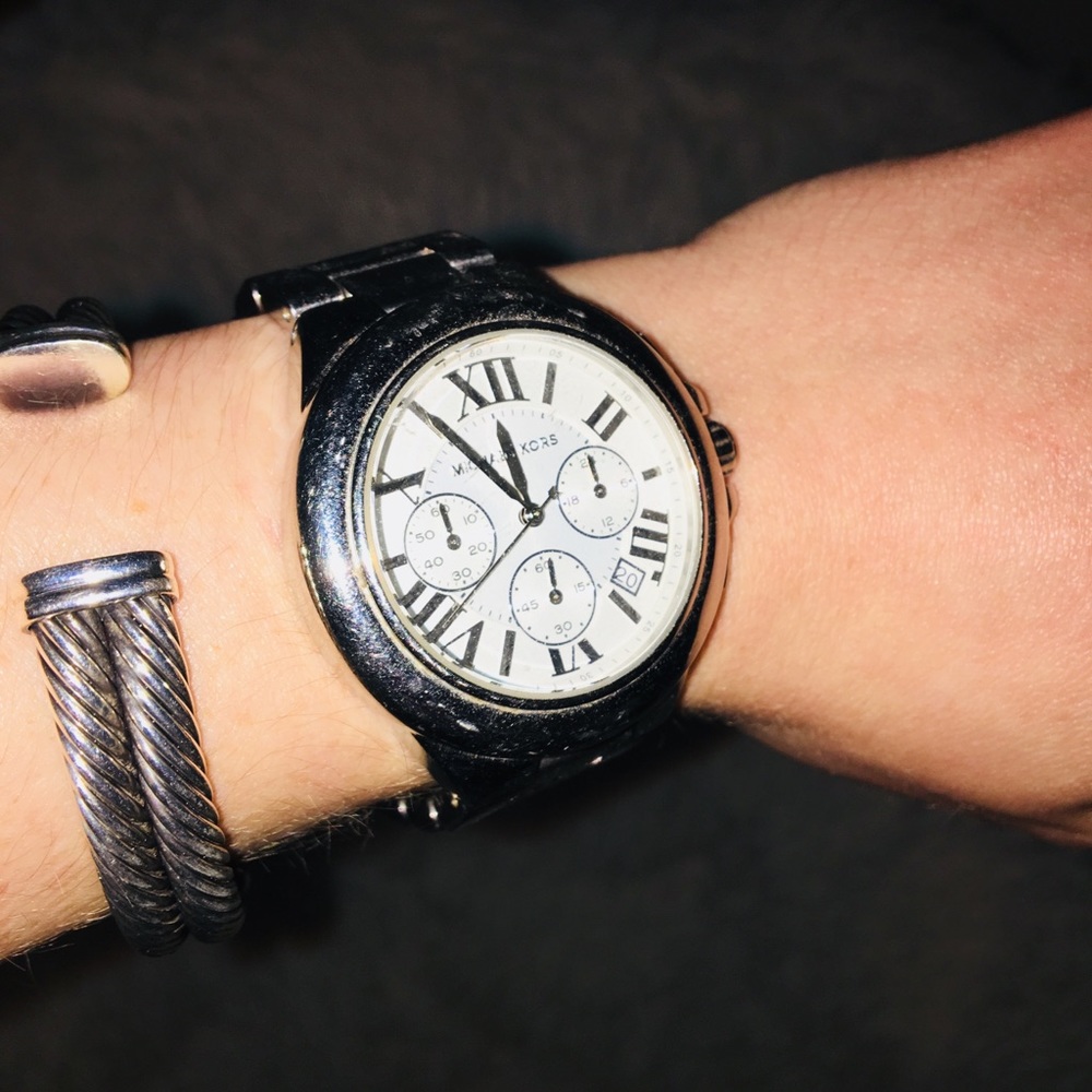Silver authentic Michael Kors watch